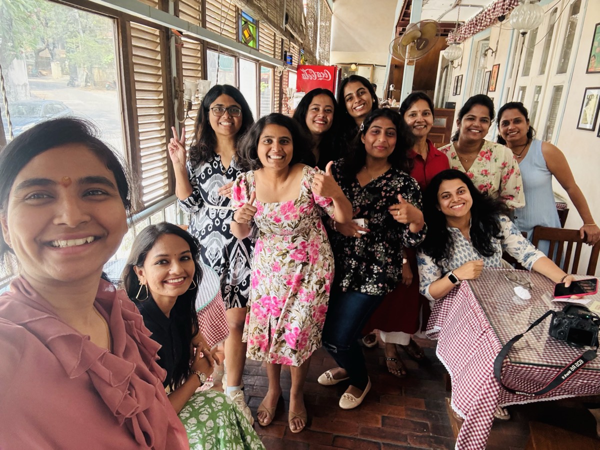 A joyful group selfie at a gathering